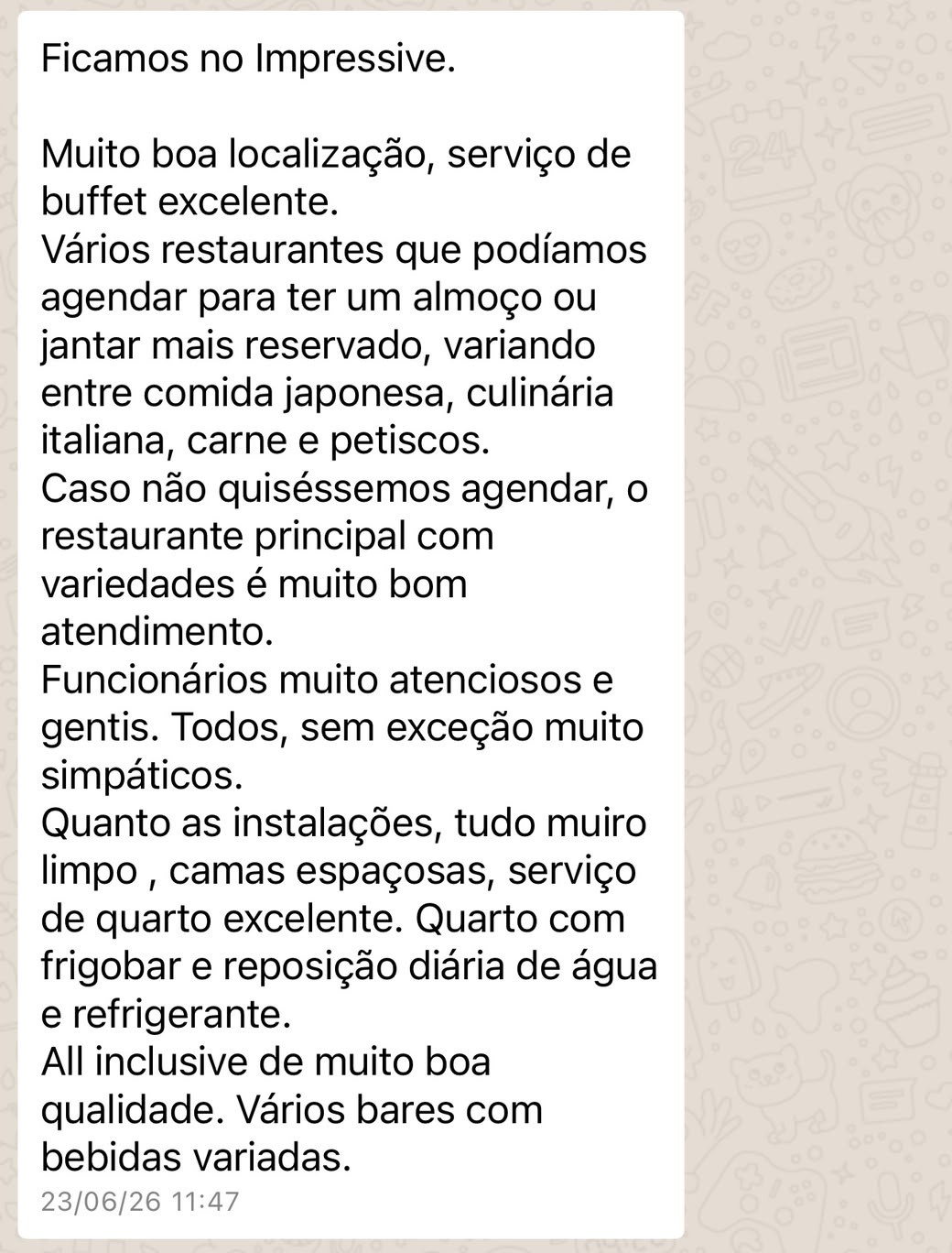 Depoimento de uma cliente da Viajou